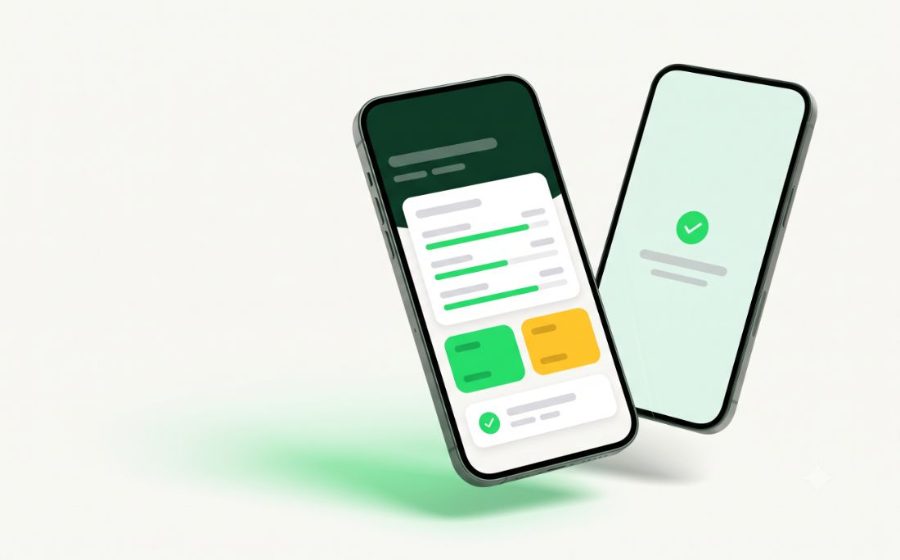 Telas da plataforma e do app Trampay
